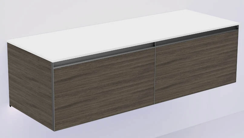 Тумба для ванной Armadi Art Quatro 790-M2-140(70+70)-OA-A+L 140×40 см