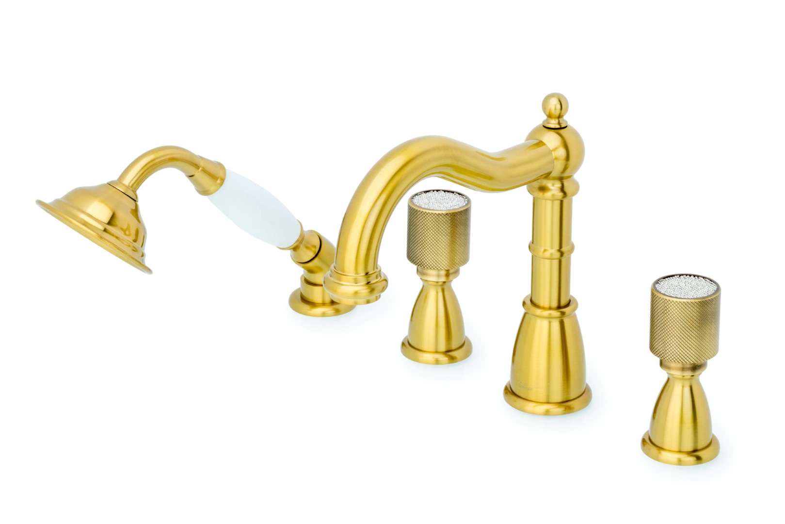Смеситель на борт ванны Boheme Royal Cristal 391-ROYAL/CRST 193×360×196 мм, цвет бронза — Основное изображение