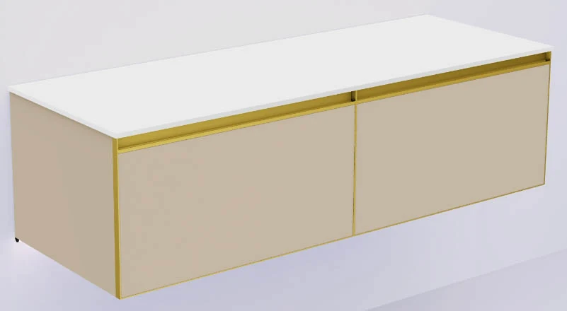 Тумба для ванной Armadi Art Quatro 790-M2-140(70+70)-D-MG+LD 140×40 см