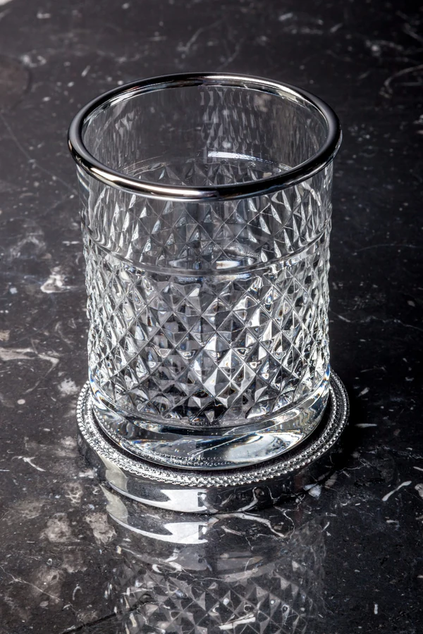Стакан для ванной Boheme Murano Cristal 10217 8×8×10 см, цвет хром