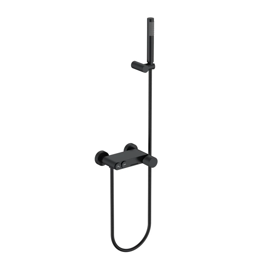 Смеситель для ванны Boheme Stick 123-BB.4 114×185×70 мм, цвет черный матовый