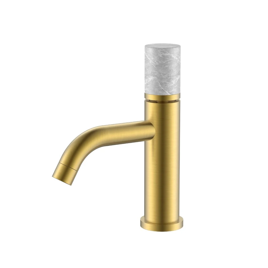 Смеситель для раковины Boheme Stick 121-MG-MR-GR 160×45×201 мм, цвет золото матовое