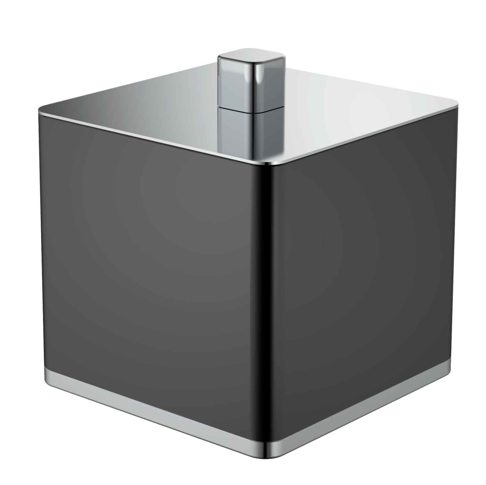 Стакан для ватных дисков Boheme Qubic 10964-B-CR 110×121×110 мм, цвет хром — Основное изображение