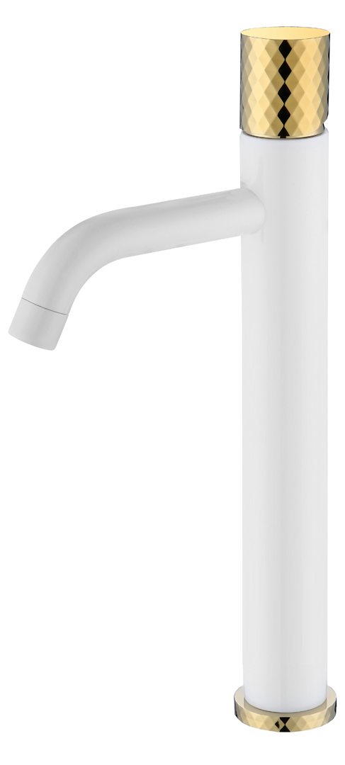 Смеситель для раковины-чаши Boheme Stick 122-WG 160×45×331 мм, цвет белый глянцевый — Основное изображение