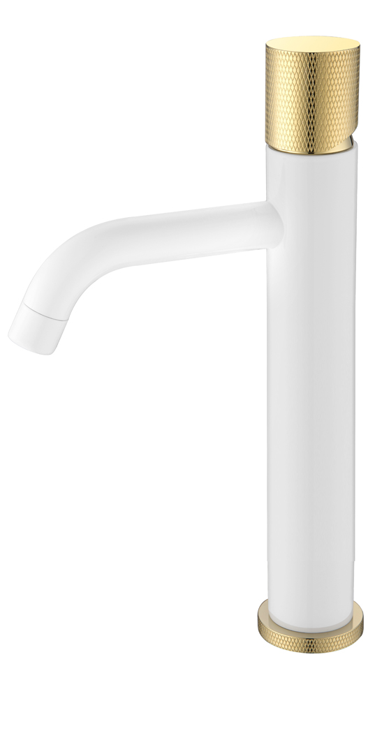 Смеситель для раковины-чаши Boheme Stick 122-WG.2 160×45×331 мм, цвет белый глянцевый — Основное изображение