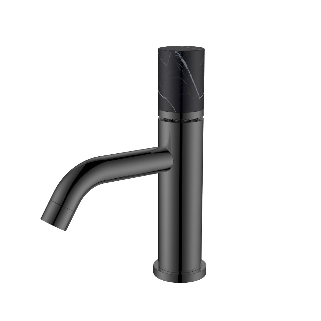 Смеситель для раковины Boheme Stick 121-SGM-MR-B 160×45×201 мм, цвет графитовый глянцевый — Основное изображение