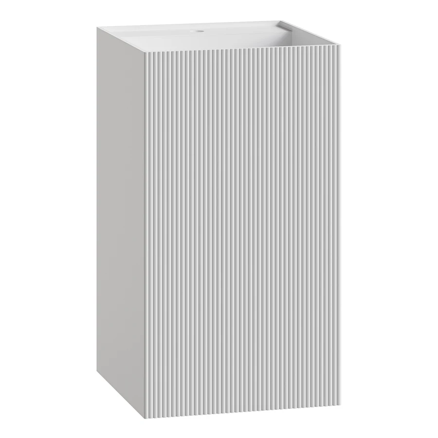 Раковина напольная Armadi Art Cube 802-R-MW 48×48×85 см, цвет белый матовый