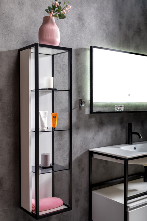 Пенал для ванной Armadi Art Loft 896-W 300×265×1200 мм, цвет белый матовый — Основное изображение