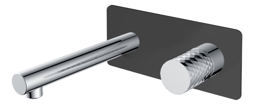 Смеситель встраиваемый Boheme Stick 125-BCR 202×230×100 мм, цвет черный матовый — Основное изображение