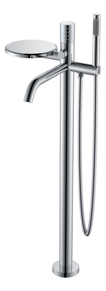 Смеситель для ванны напольный Boheme Stick 129-CRCR 330×320×986 мм, цвет хром — Основное изображение