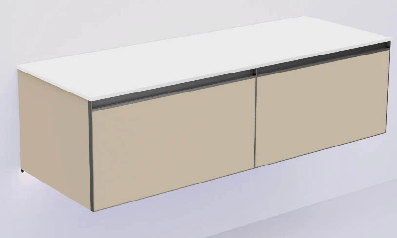 Тумба для ванной Armadi Art Quatro 790-M2-140(70+70)-D-A-LED 140×40 см