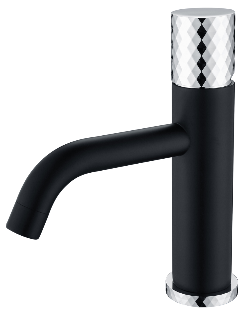 Смеситель для раковины Boheme Stick 121-BCR 160×45×201 мм, цвет черный матовый — Основное изображение