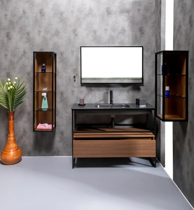 Консоль для раковины Armadi Art Loft 893-120 120×45×85 см, цвет черный матовый