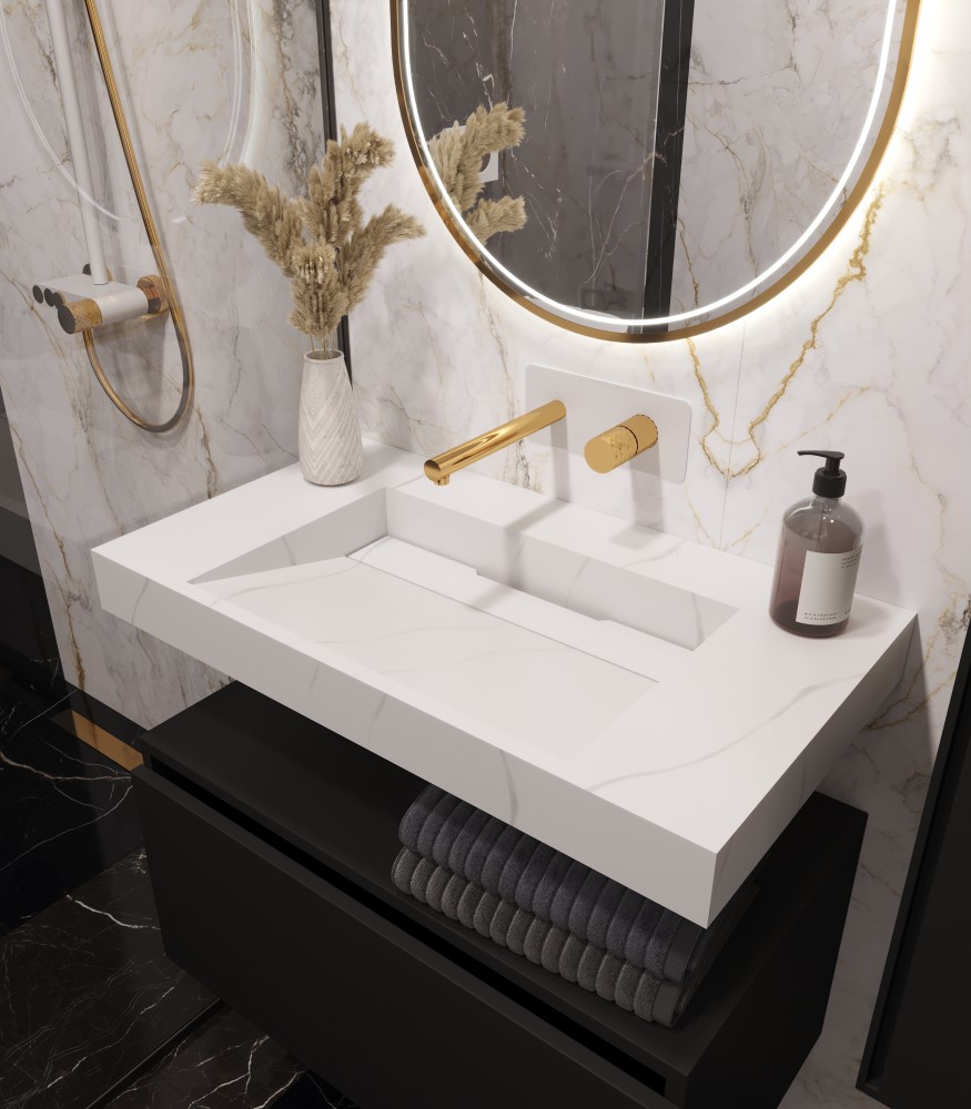 Раковина-моноблок Armadi Art Flat 859-080-CLCT 452×810×80 мм — Основное изображение