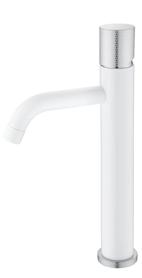 Смеситель для раковины-чаши Boheme Stick 122-WCR.2 160×45×331 мм, цвет белый глянцевый