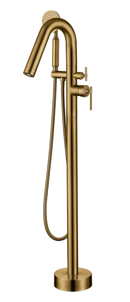 Смеситель для ванны напольный Boheme Eterna 179-BR 12×120×45 см, цвет бронза — Основное изображение