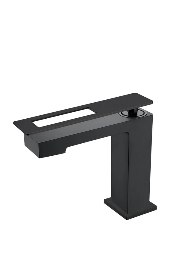 Смеситель для раковины Boheme Q 141-BB 180×55×162 мм, цвет черный матовый