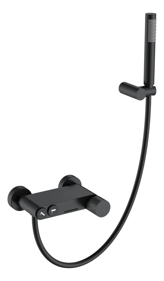 Смеситель для ванны Boheme Stick 123-BB.2 114×185×70 мм, цвет черный матовый