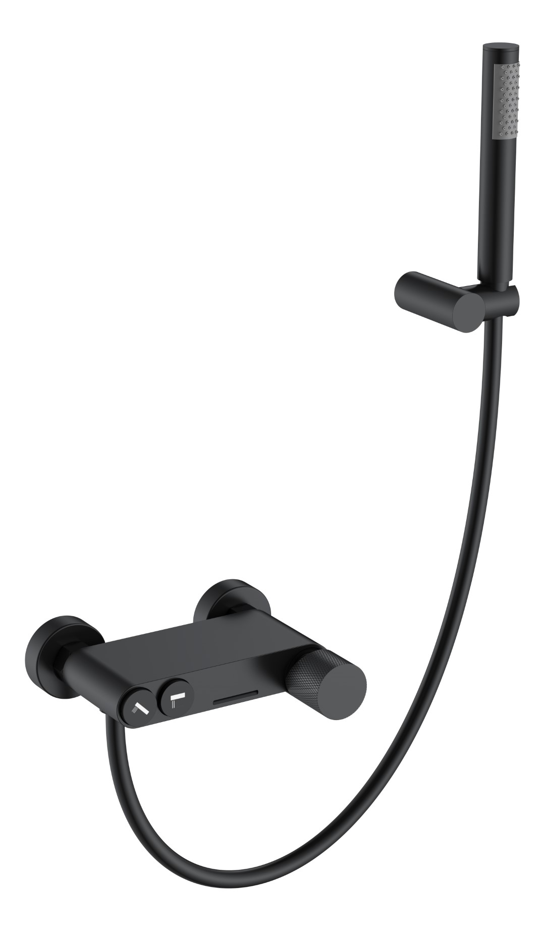 Смеситель для ванны Boheme Stick 123-BB.2 114×185×70 мм, цвет черный матовый — Основное изображение