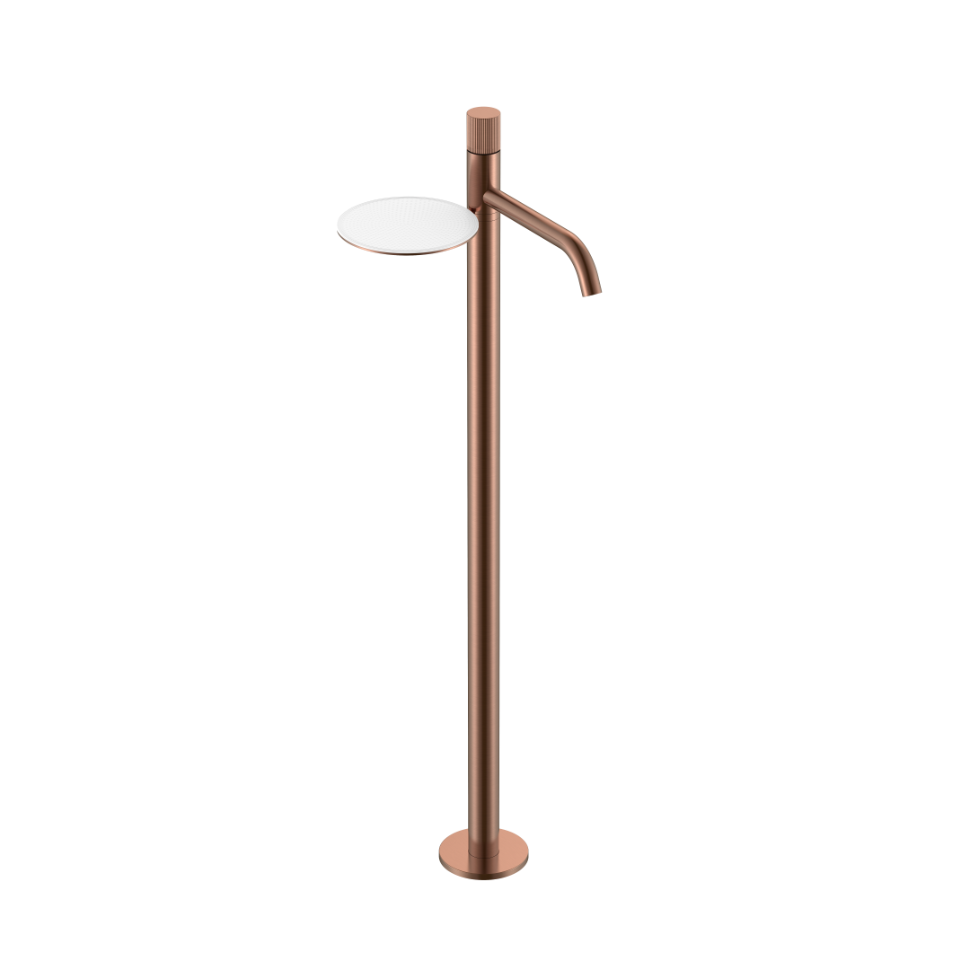 Смеситель для напольной раковины Boheme Stick 120-CB.3 258×214×1154 мм, цвет медь брашированная — Основное изображение