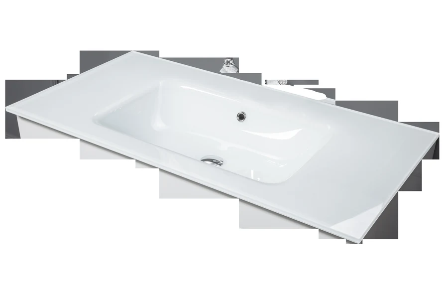 Раковина-моноблок Armadi Art Lucido 852-100-W LUCIDO 52×101×12 см, цвет белый матовый