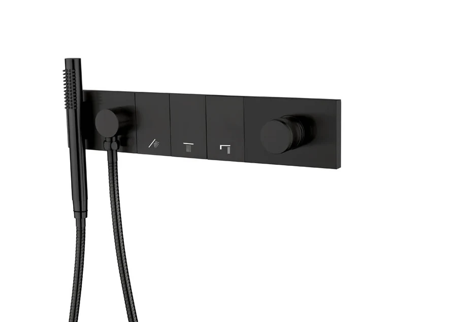 Душевая система Boheme Zodiac 132-SYS-B 55×5×9 см, цвет черный матовый