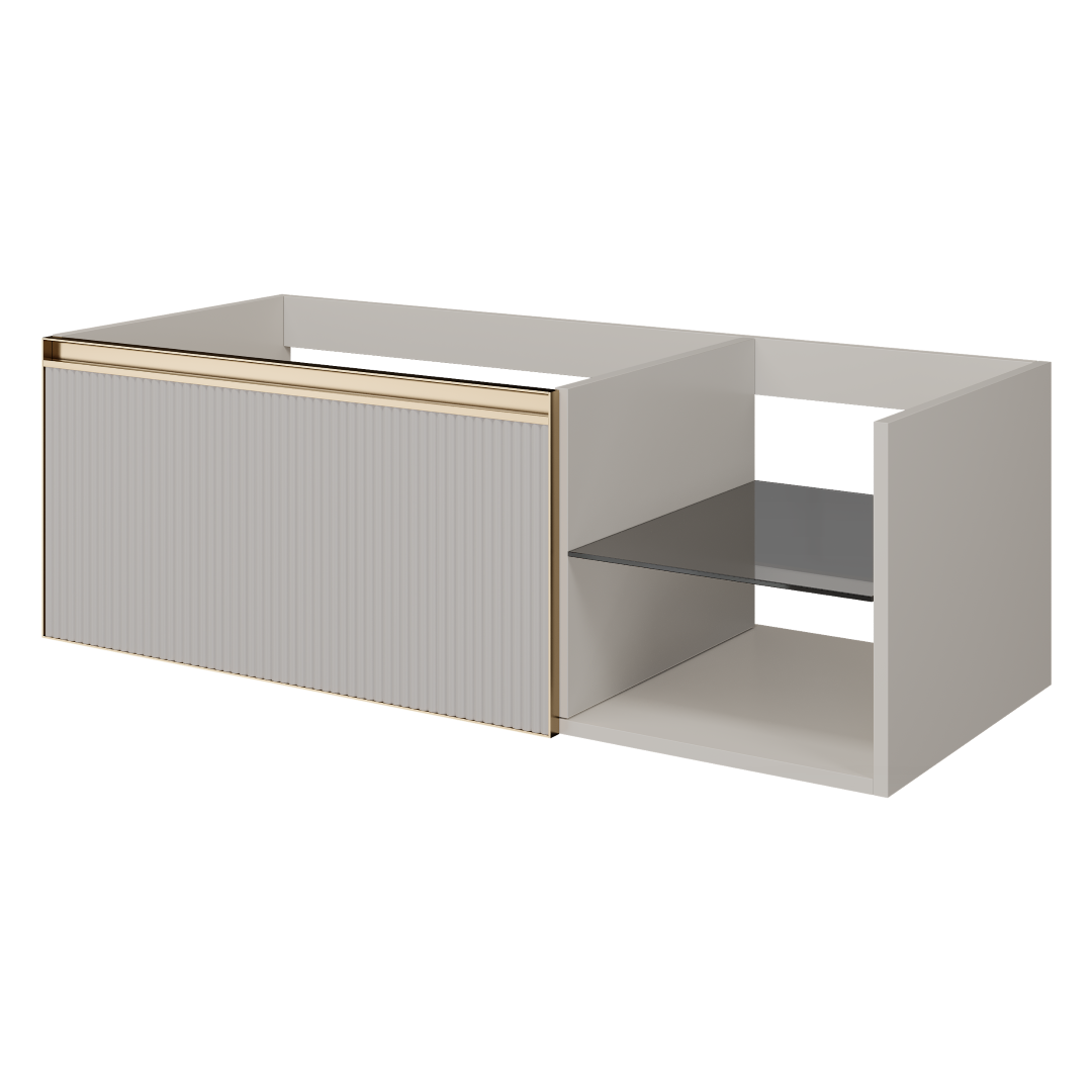 Тумба для ванной Armadi Art Quatro 790-M6-120-CM-RIB-MG 120×40 см — Основное изображение