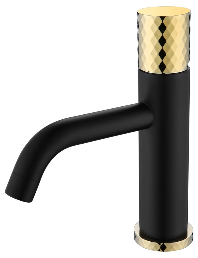 Смеситель для раковины Boheme Stick 121-BG 160×45×201 мм, цвет черный матовый