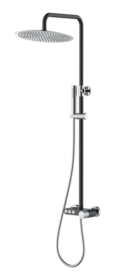 Душевая стойка Boheme Stick 128-BCR.2 570×185×1090 мм, цвет черный матовый
