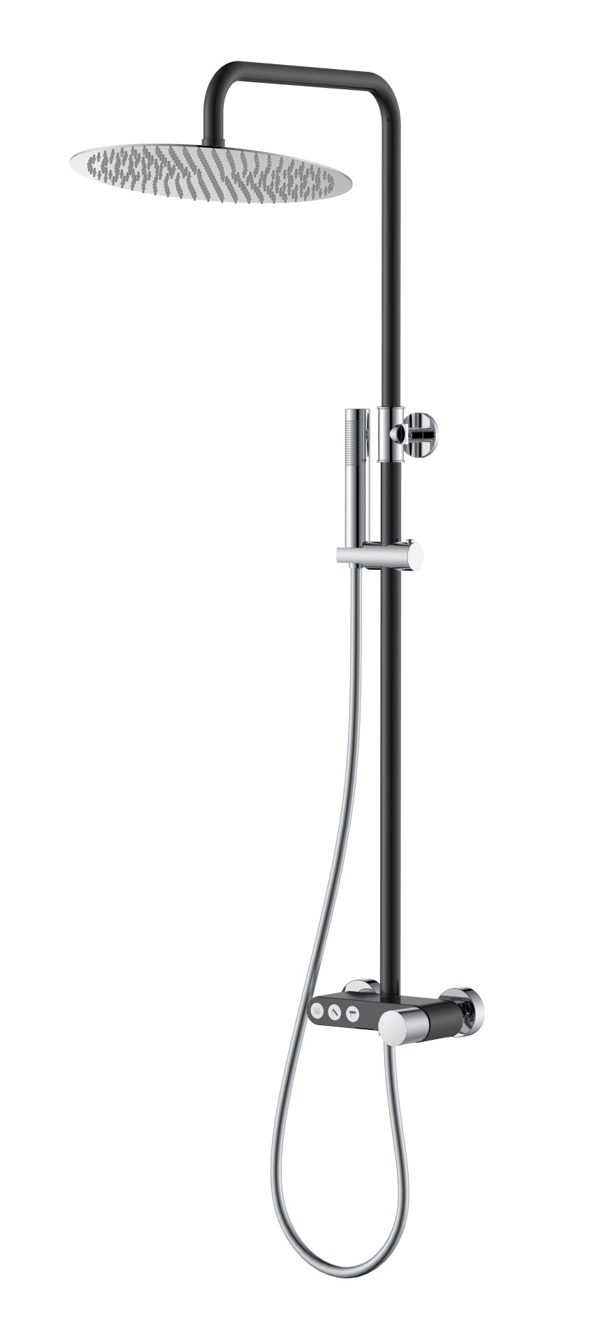 Душевая стойка Boheme Stick 128-BCR.2 570×185×1090 мм, цвет черный матовый — Основное изображение