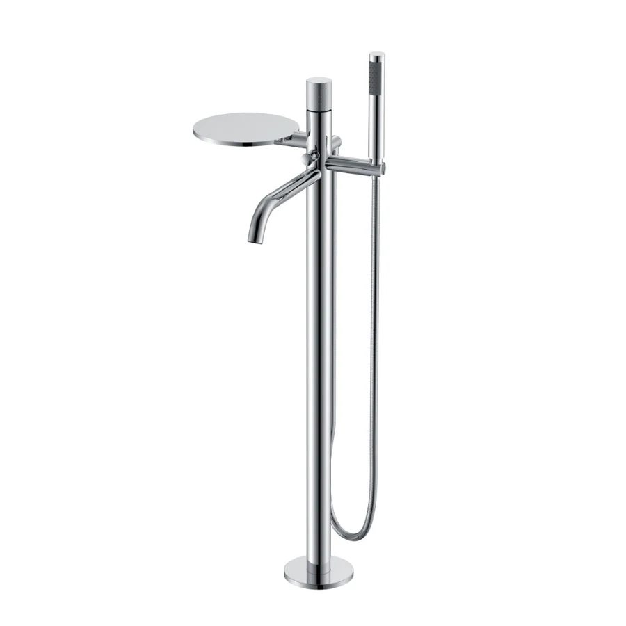 Смеситель для ванны напольный Boheme Stick 129-CRCR.4 330×320×986 мм, цвет хром