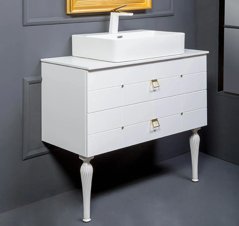 Тумба для ванной Armadi Art Vallessi Avantgarde 841-100-WG 100×46×48 см, цвет белый матовый