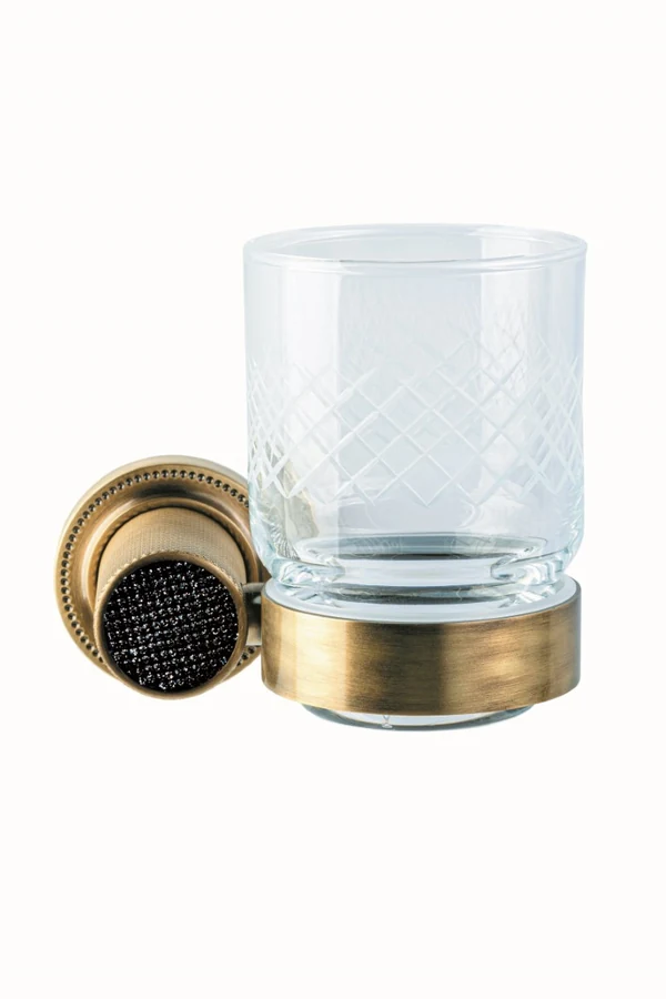 Стакан для ванной Boheme Royal Cristal 10924-BR-B 12×10×8 см, цвет бронза