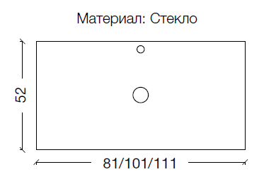 Столешница для ванной Armadi Art NeoArt 853-110-GF 1110×520×8 мм, цвет золото — Основное изображение