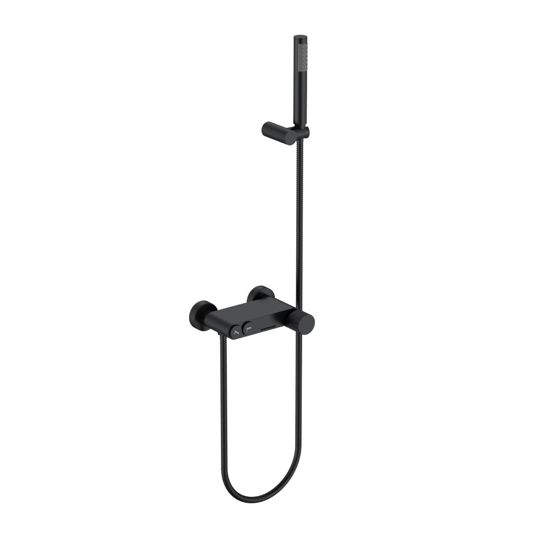 Смеситель для ванны Boheme Stick 123-BB.3 114×185×70 мм, цвет черный матовый — Основное изображение