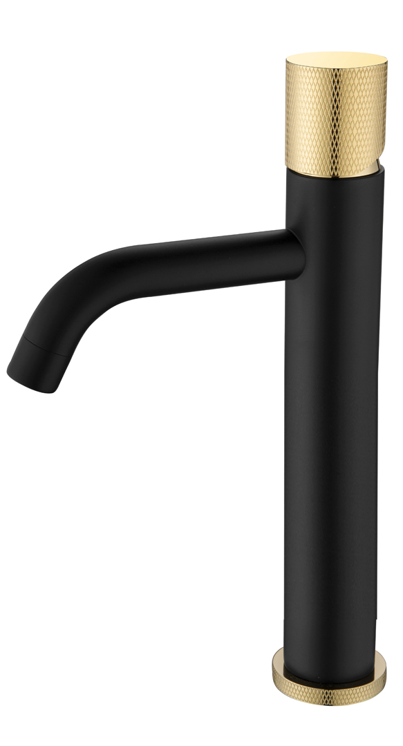 Смеситель для раковины-чаши Boheme Stick 122-BG.2 160×45×331 мм, цвет черный матовый — Основное изображение