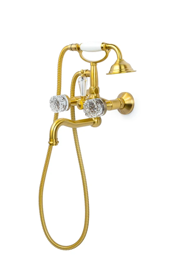 Смеситель для ванны Boheme Crystal 313-CRST 215×215×273 мм, цвет бронза