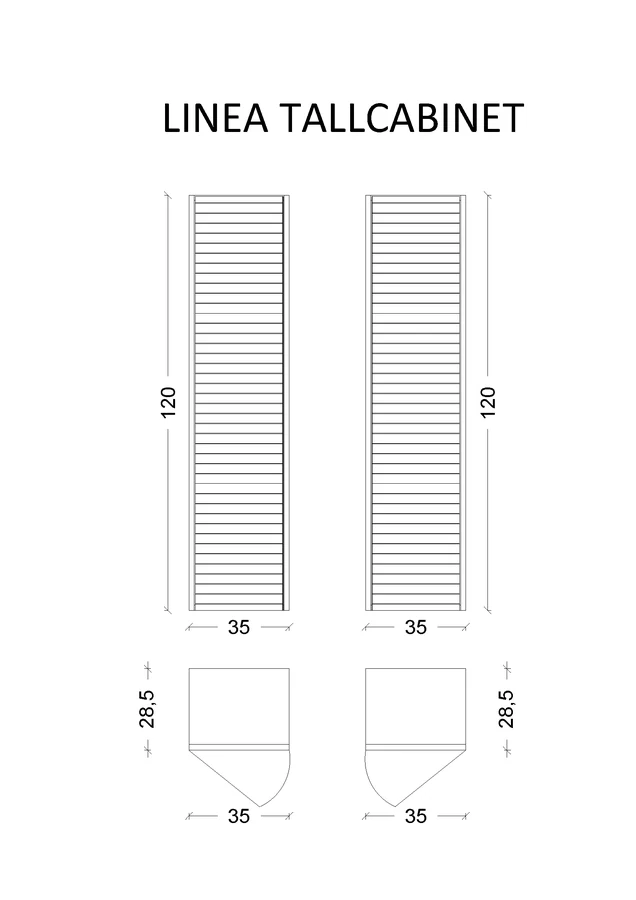 Пенал для ванной Armadi Art Vallessi Avantgarde 845-BCR 350×280×1200 мм, цвет черный матовый