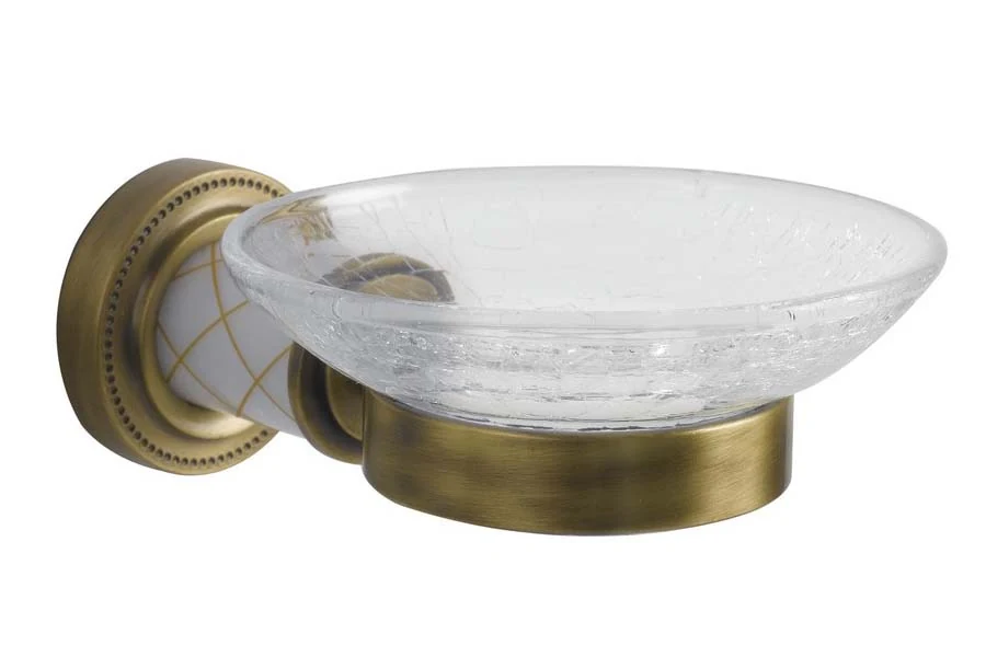 Мыльница Boheme Murano 10903-W-BR 120×165×65 мм, цвет бронза
