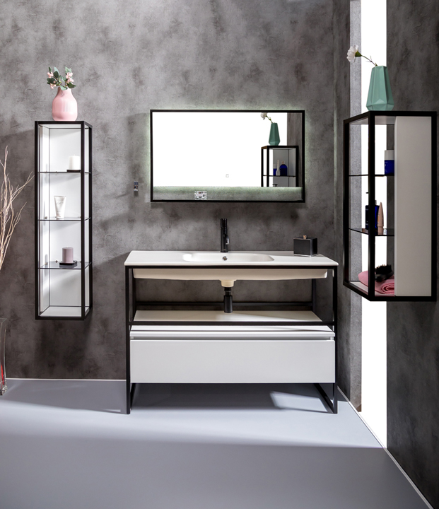 Тумба для ванной Armadi Art Loft 894-120-W 118×48×29 см, цвет белый матовый — Основное изображение