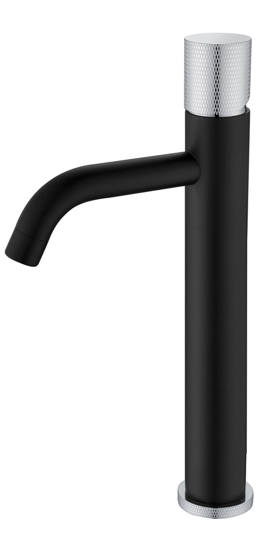 Смеситель для раковины-чаши Boheme Stick 122-BCR.2 160×45×331 мм, цвет черный матовый — Основное изображение