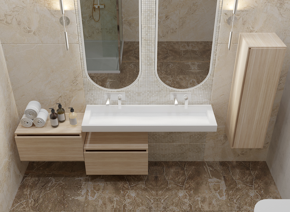 Тумба для ванной Armadi Art Flat 897-060-L 600×383×460 мм — Основное изображение
