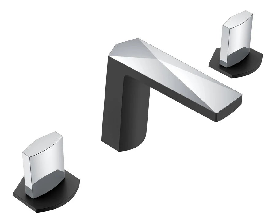 Смеситель для раковины Boheme Venturo 150-BCR-ICE 197×352×165 мм, цвет черный матовый