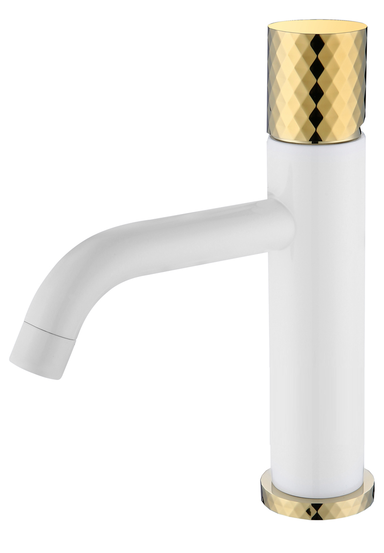 Смеситель для раковины Boheme Stick 121-WG 160×45×201 мм, цвет белый глянцевый — Основное изображение