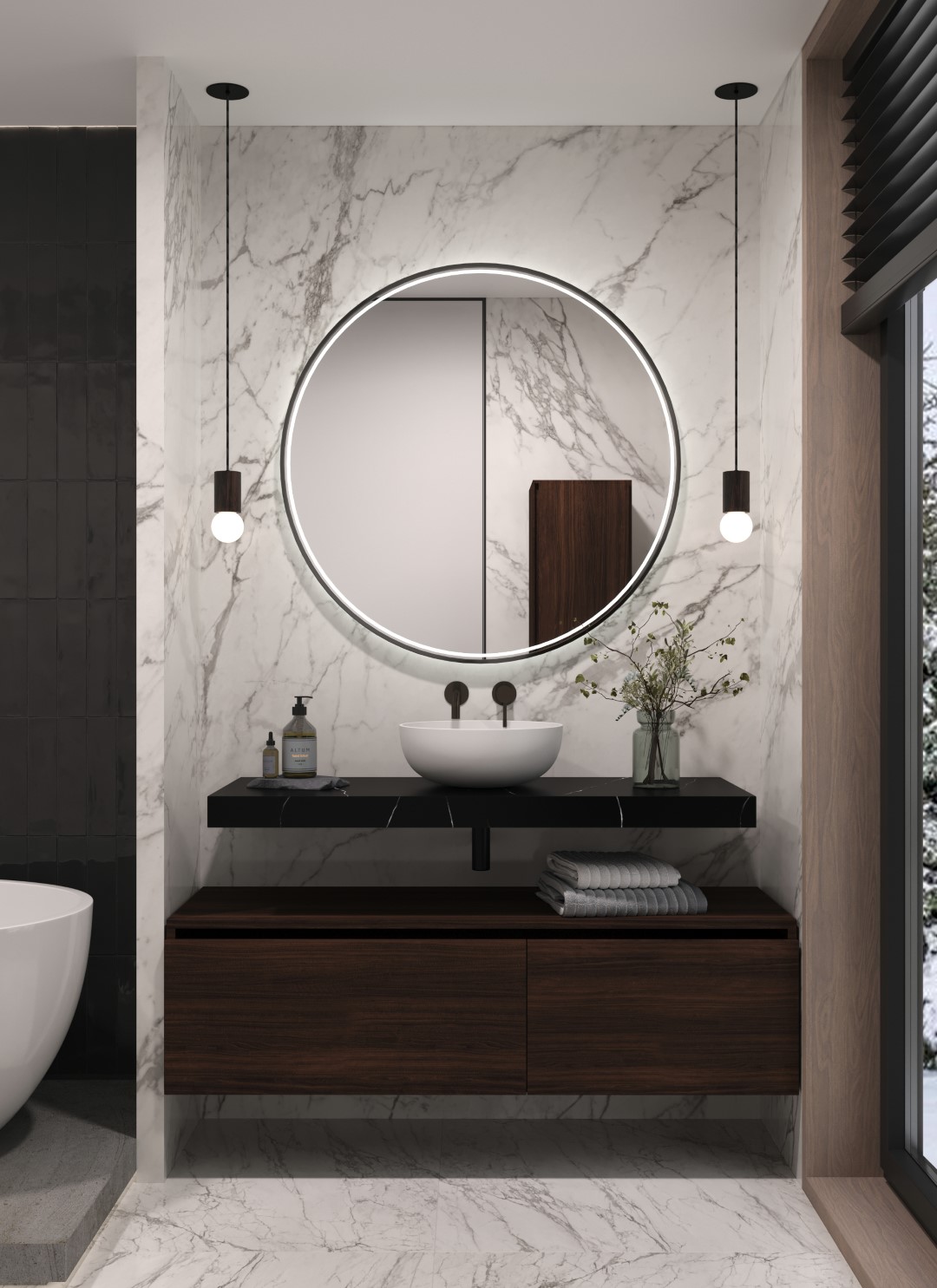 Столешница для ванной Armadi Art Flat 869-120-NM 121×46×7 см — Основное изображение