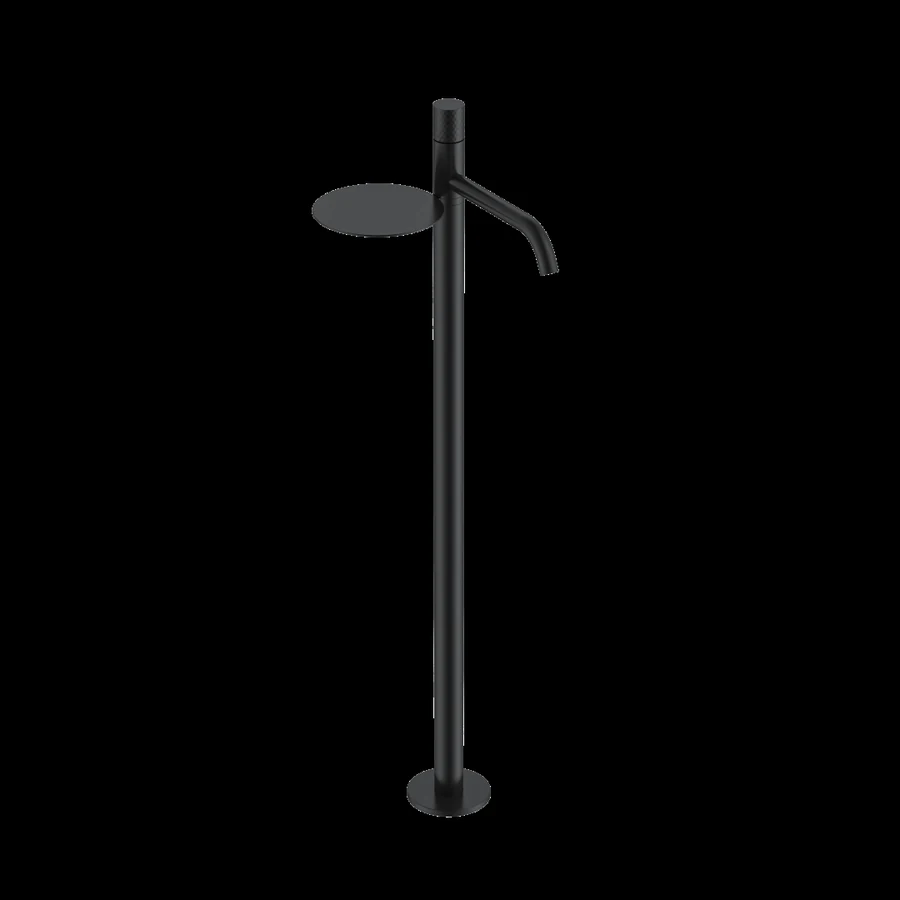 Смеситель для напольной раковины Boheme Stick 120-BB 258×214×1154 мм, цвет черный матовый