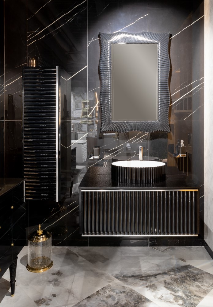 Тумба для ванной Armadi Art Vallessi Avantgarde 843-100-BCR 100×46×38 см, цвет черный матовый — Основное изображение