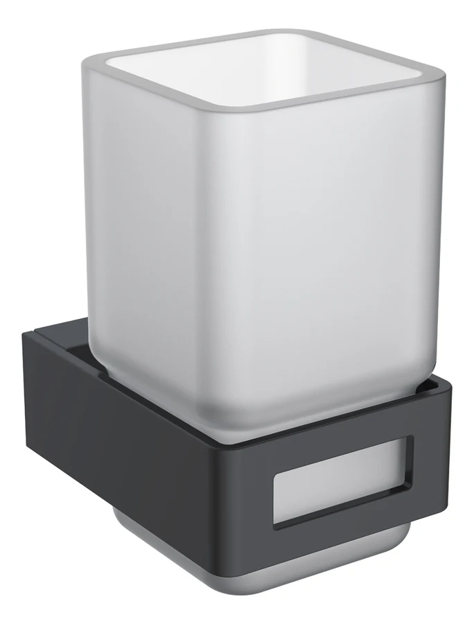 Стакан для ванной Boheme Q 10944-B 76×110×105 мм, цвет черный матовый