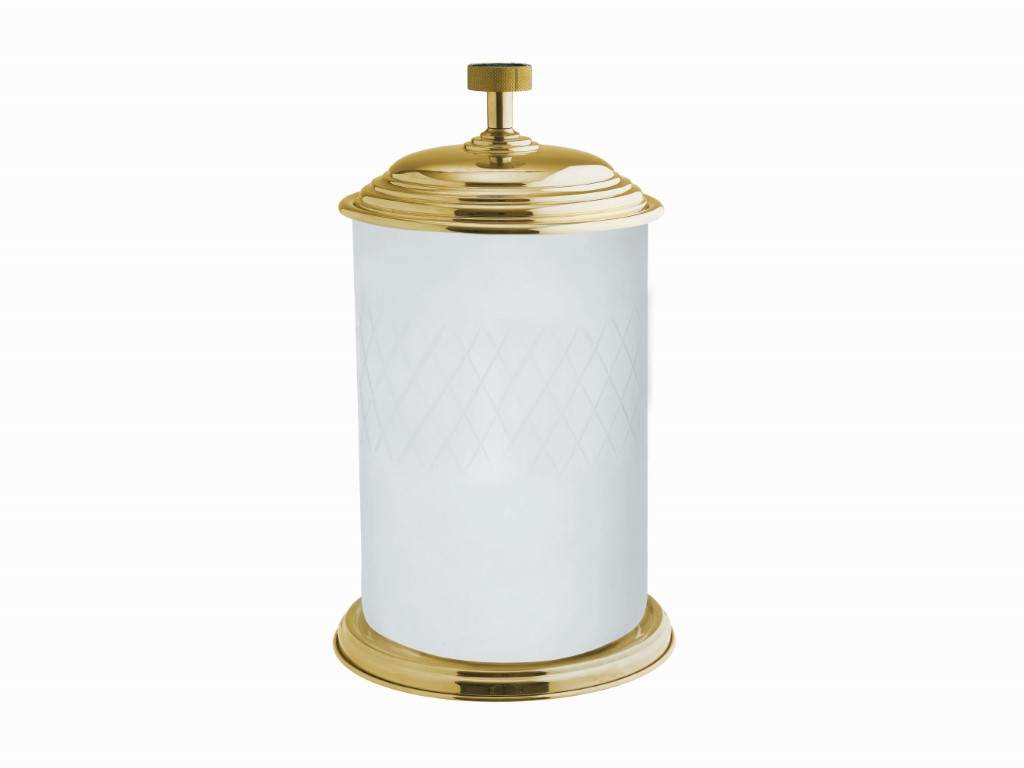 Мусорное ведро Boheme Royal Cristal 10934-G-B 230×230×325 мм, цвет золото — Основное изображение