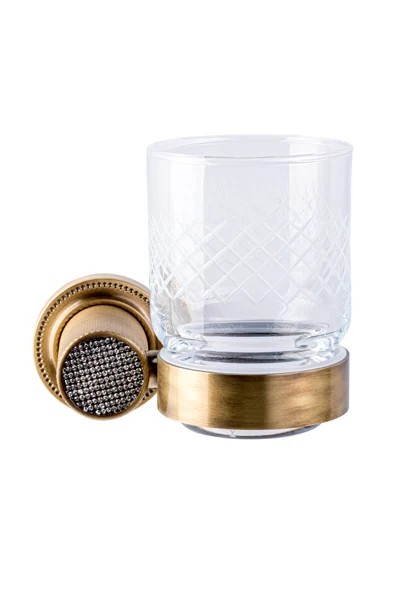Стакан для ванной Boheme Royal Cristal 10924-BR 12×10×8 см, цвет бронза